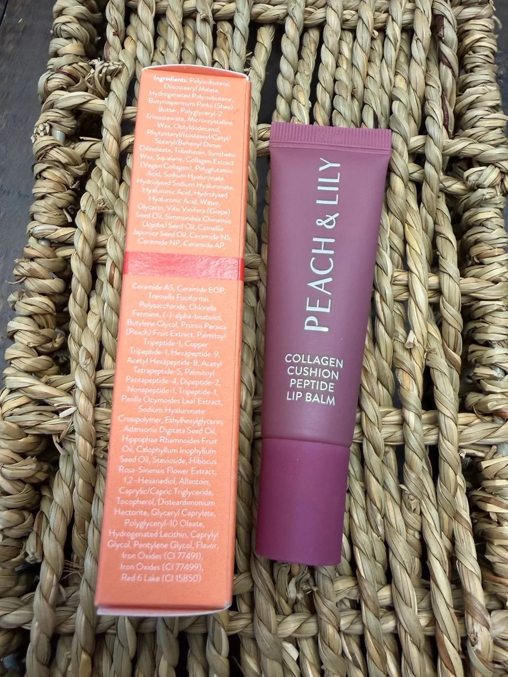Peach & Lily Collagen Cushion Peptide Lip Balm Sugar Plum 12mL NIB
